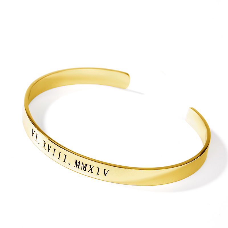 シンプル メッセージ ネーム 刻印 バングル