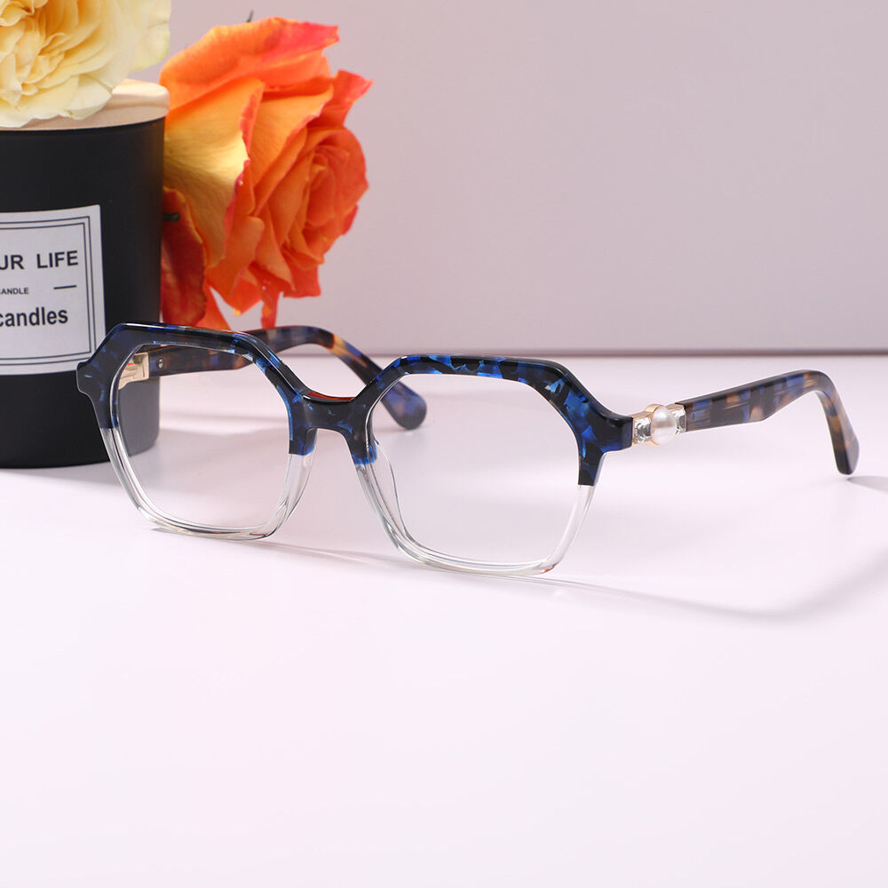 Tonee Geometric Clear Glasses