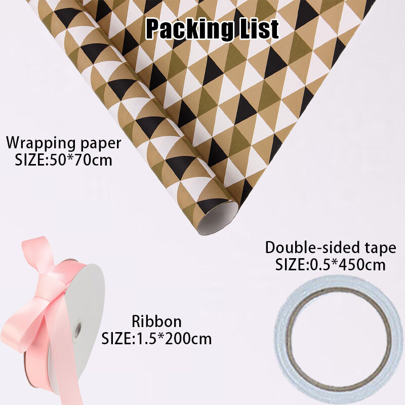 DIY Christmas Elk Snowflake Bell Wrapping Paper Gift for Family