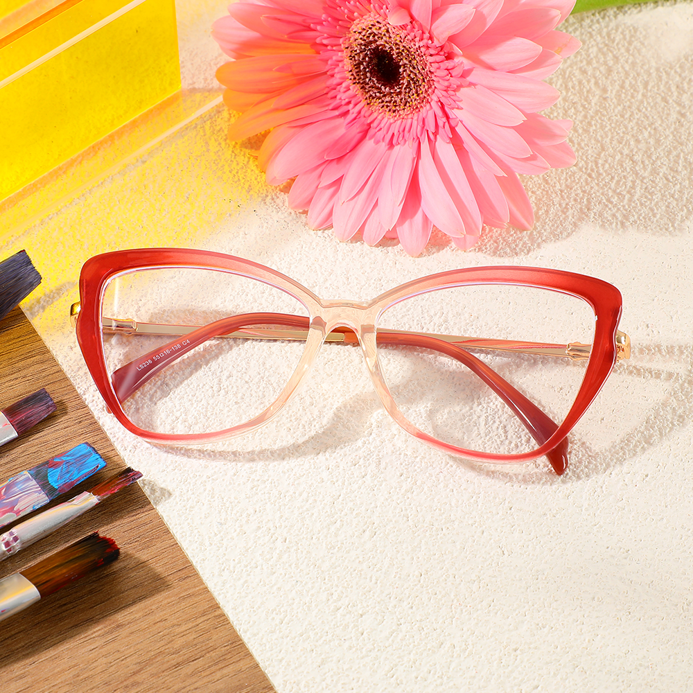 Occhiali da Vista Blake Cat Eye Rosso 