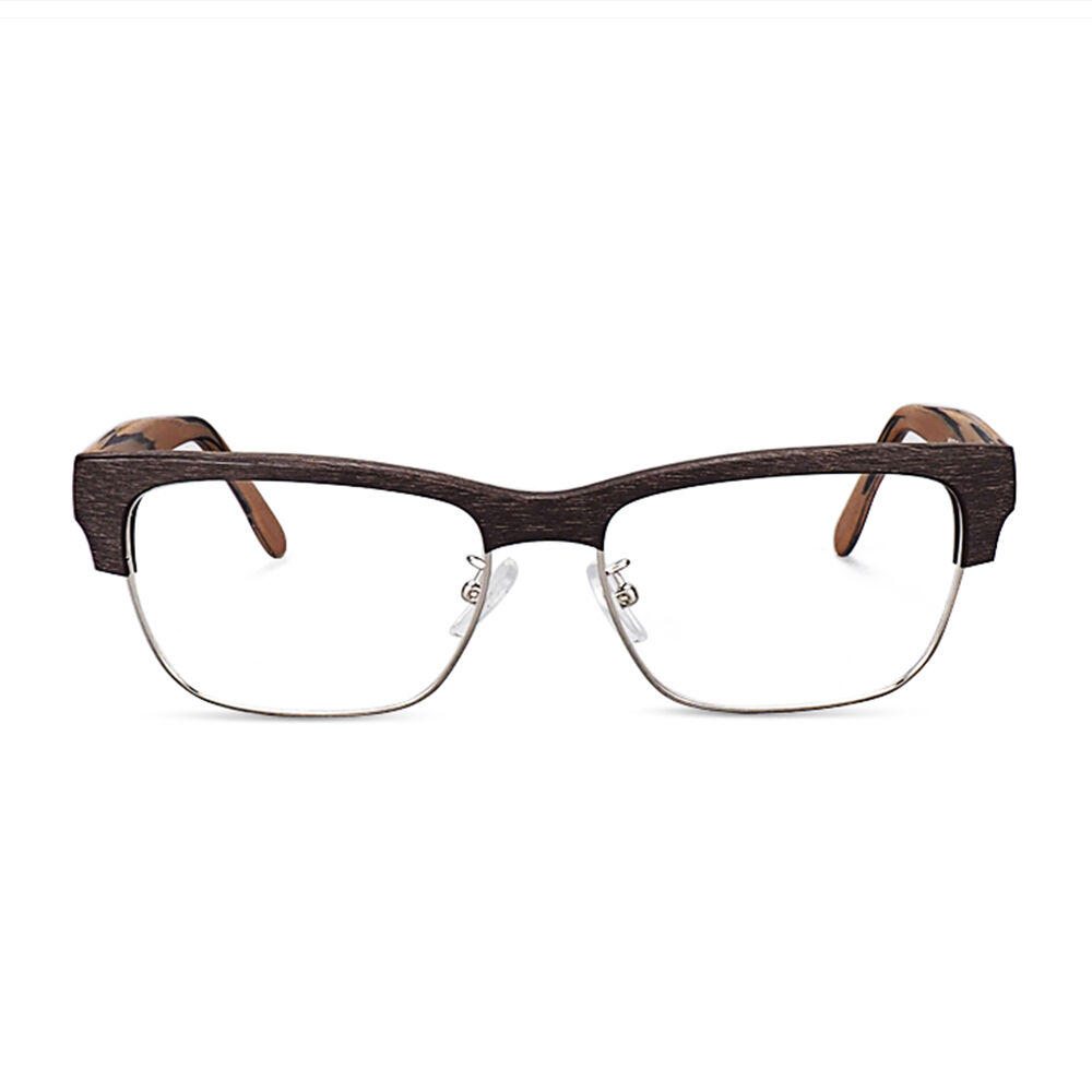 Bruce Rechteckige Braune Brille