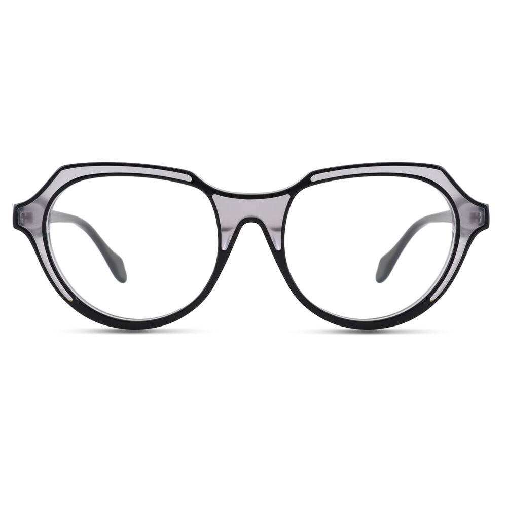 Eveline Oval Black Glasses