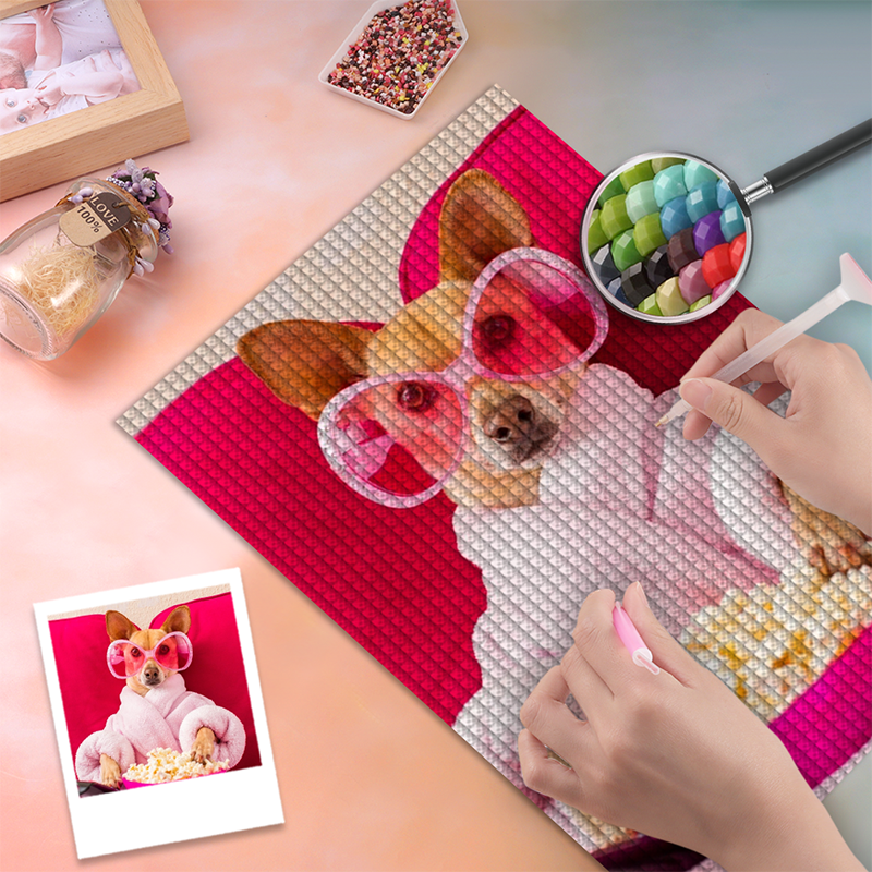 Personalisierte Bild Diamant Malerei Niedliches Geschenk für Tierliebhaber