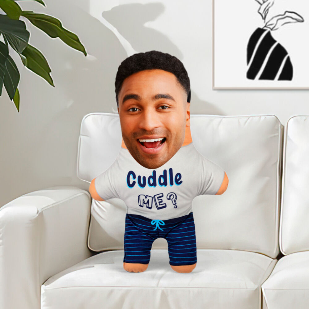 Personlig kudde Foto Cuddle Me Anpassad 3D-ansiktskudde Hjärtvärmande gåva