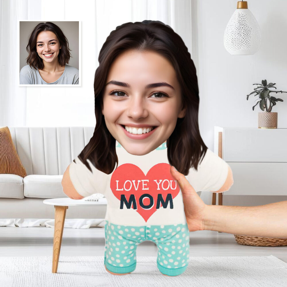 Personalized Face Pillow Add Photo Pillow Gift for Mom