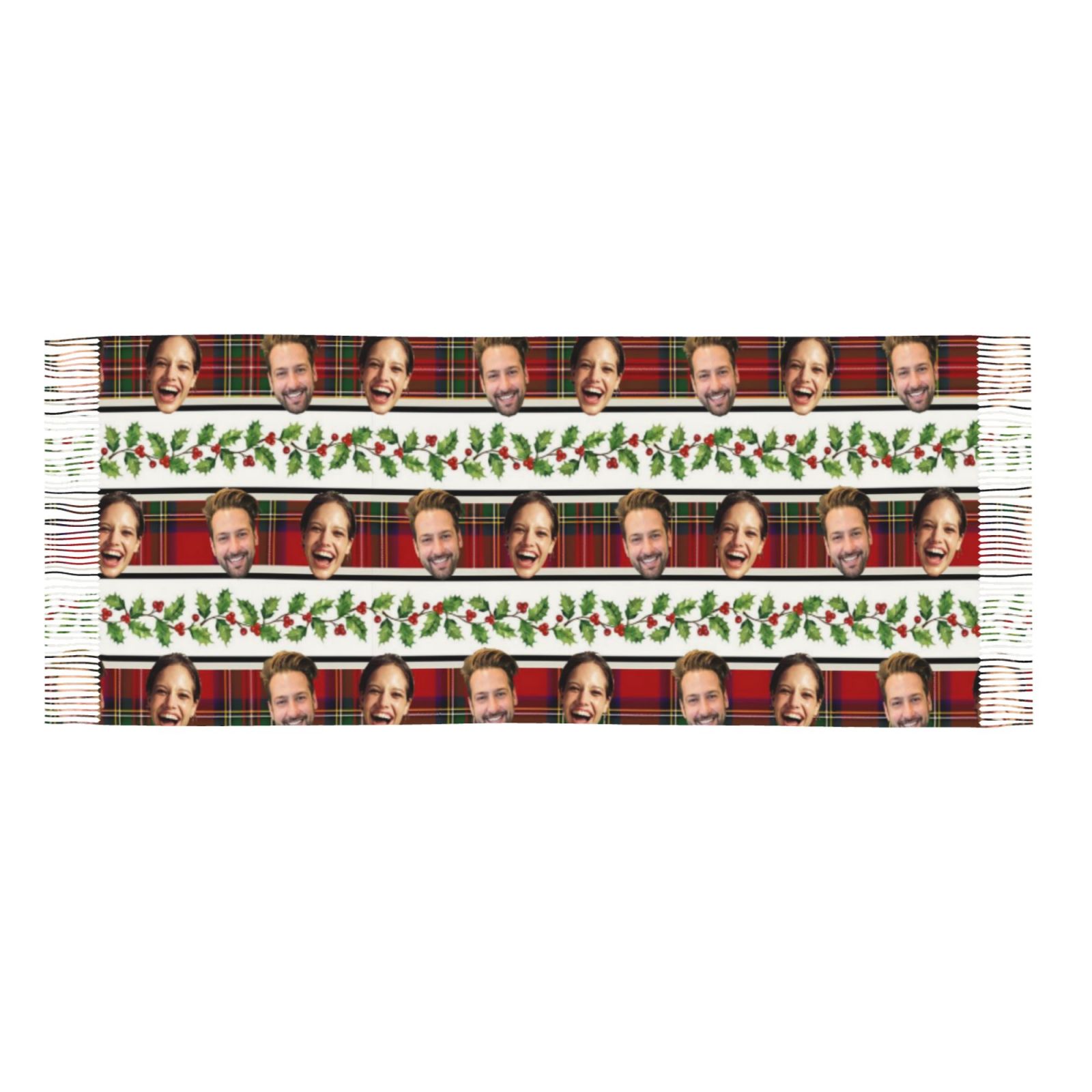 Custom Scarf with Couple Photo Winter Warm Scarf Christmas Gift for Couple