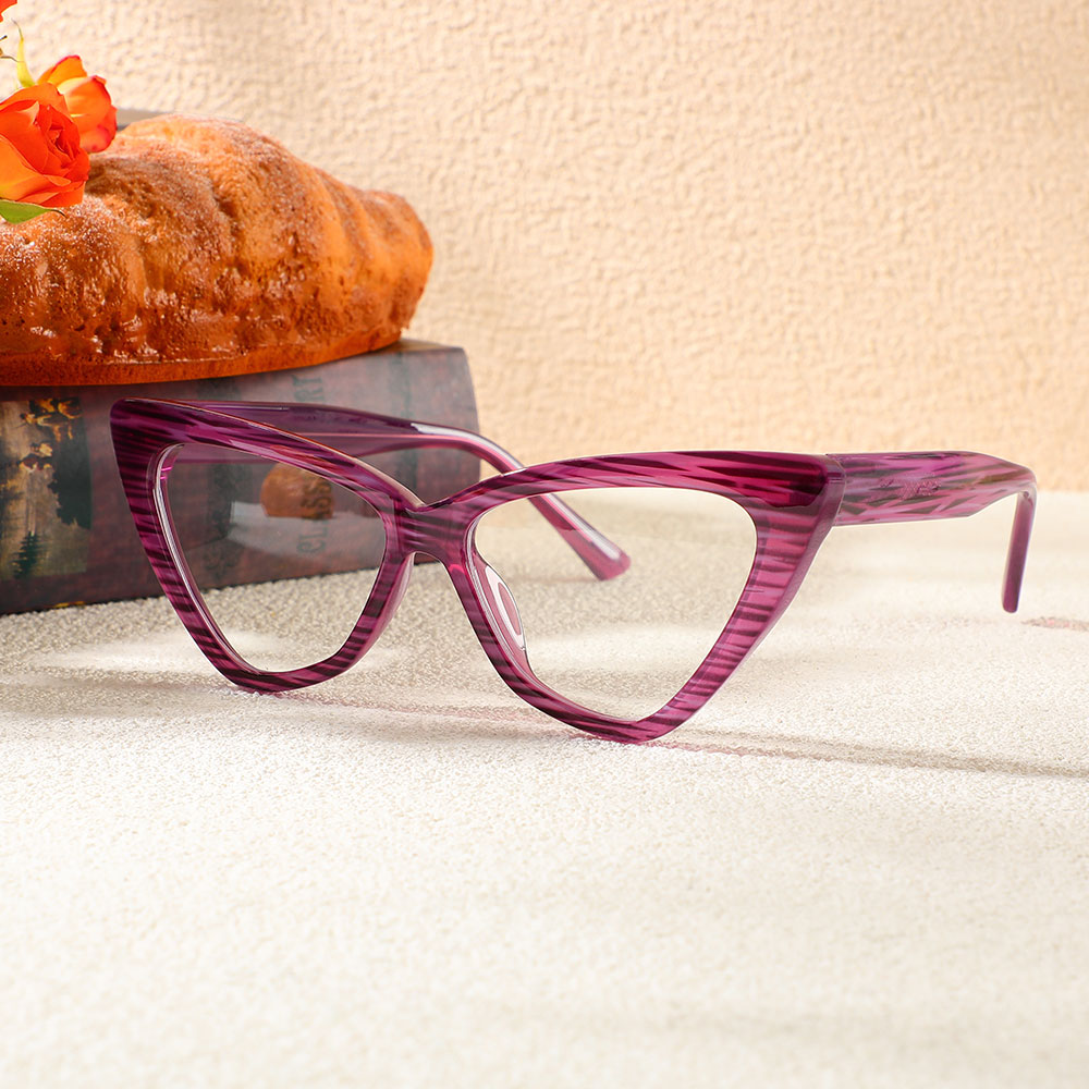 Stuart Cat Eye Lila Brille