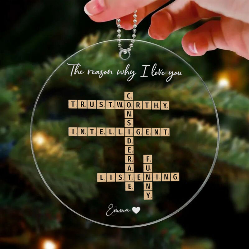 Personalized Scrabble Night Light Custom Love Words Best Christmas Gift