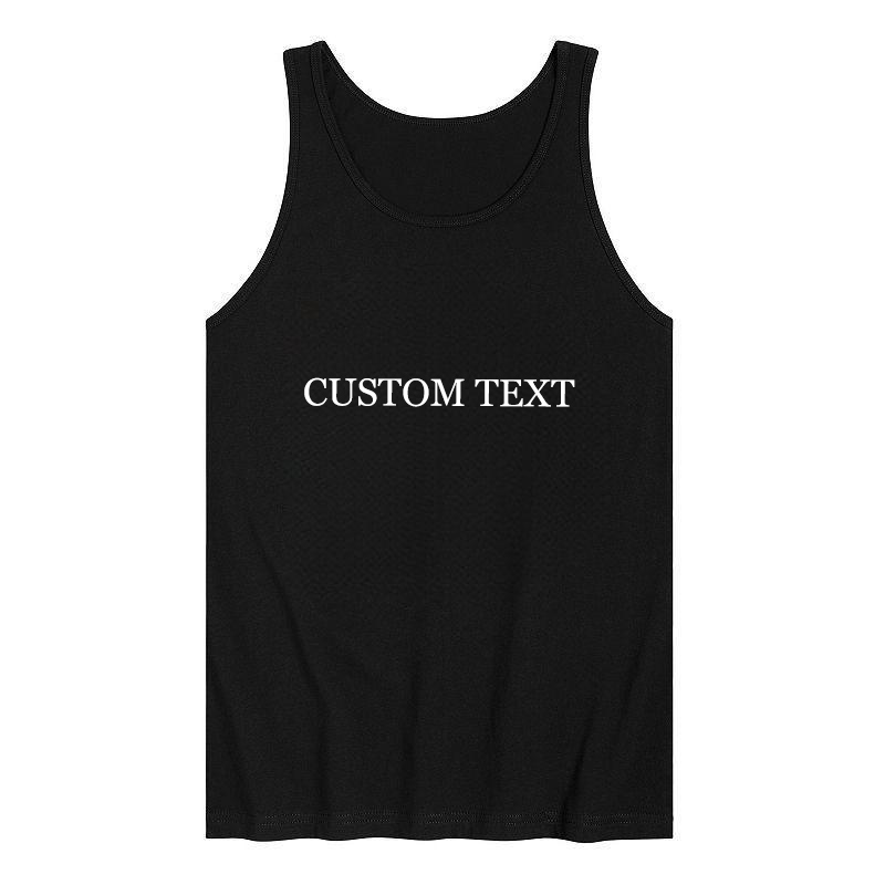 Personalized Tank Top Custom Text Design Your Own Creative Gift for Friends Loved Ones