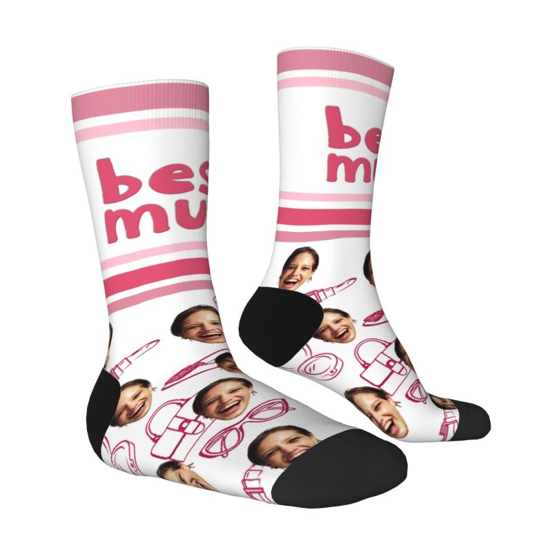 Personalized Face Socks Can Be Added with Name and Photo