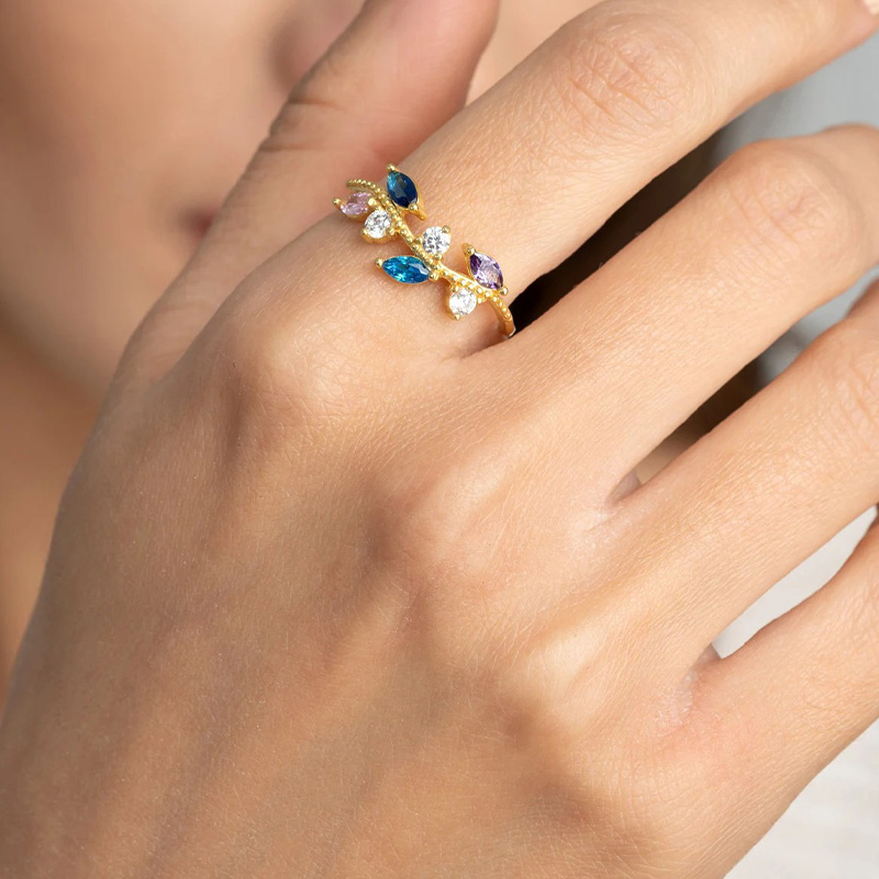 Personalized Birthstone Ring Special Gift for Mother's Day