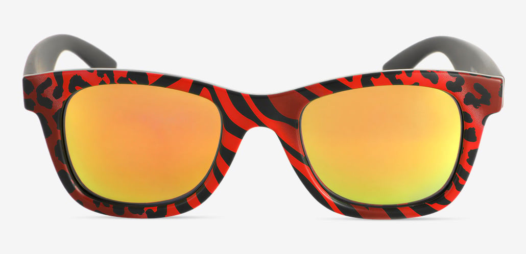 Florence Lunettes de soleil Carrées Rouges