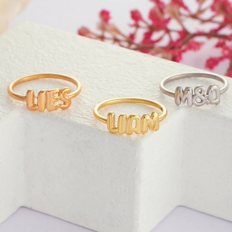 アルファベット 名入れ 刻印 リング 指輪 オーダーメイド