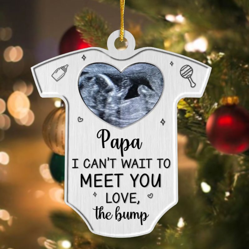 Personalized Christmas Tree Ornaments Custom Fetus Photos Fun Gifts For Dad