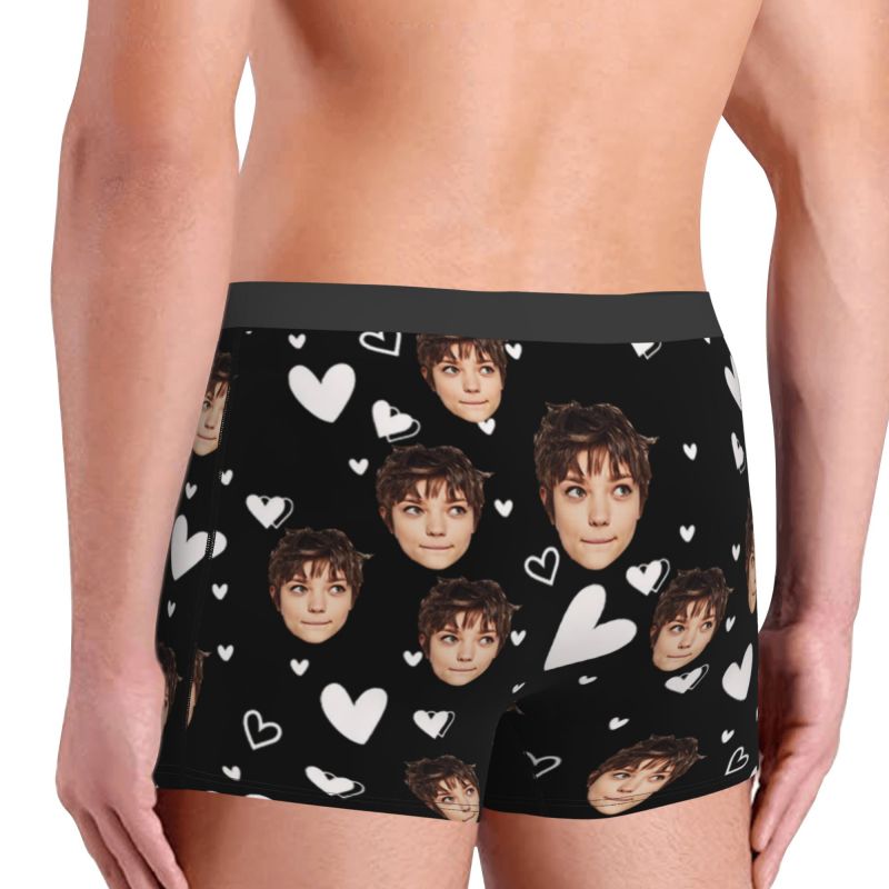 ハート 写真入り 顔絵 メンズ 下着 パンツ オーダーメイド