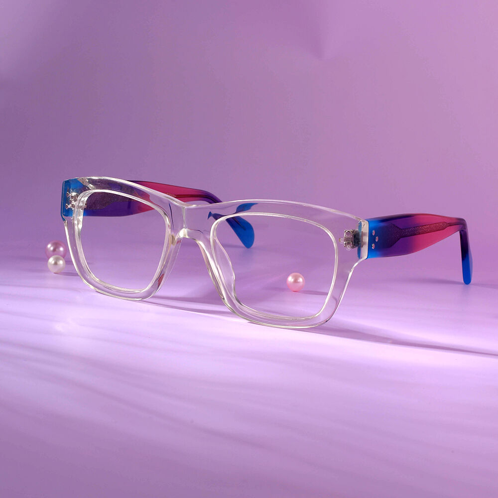 Fay Quadratische Klare Mehrfarbigeed Brille