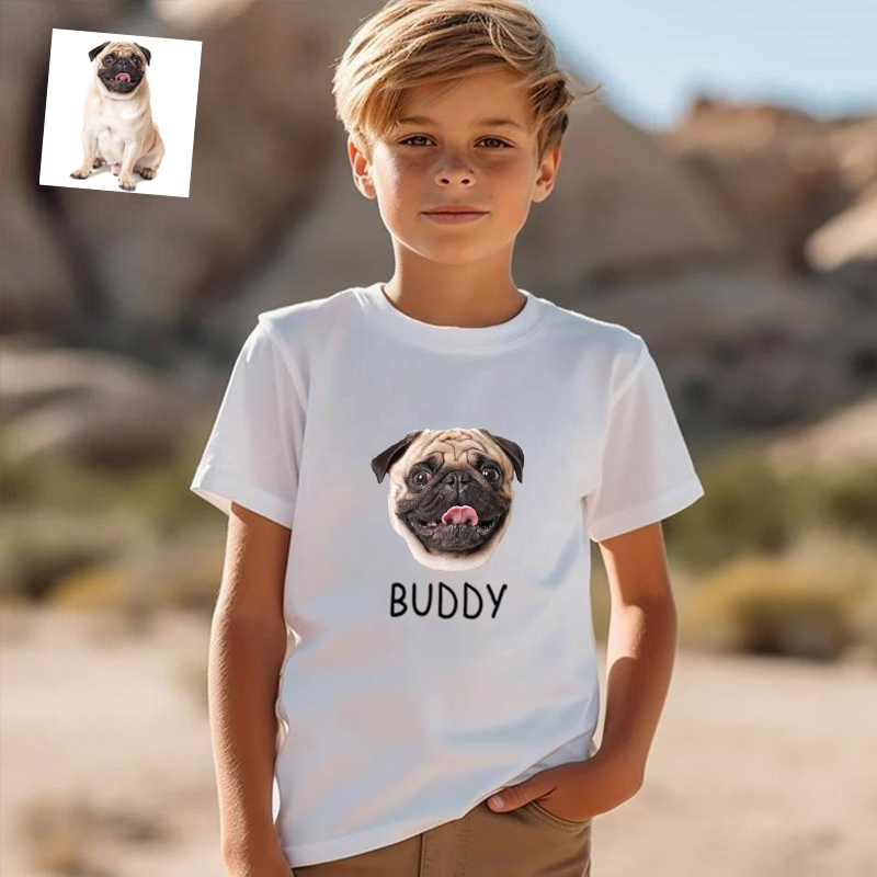 T-Shirt personnalisé pour enfants Nom et photo personnalisés Cadeau spécial pour enfants