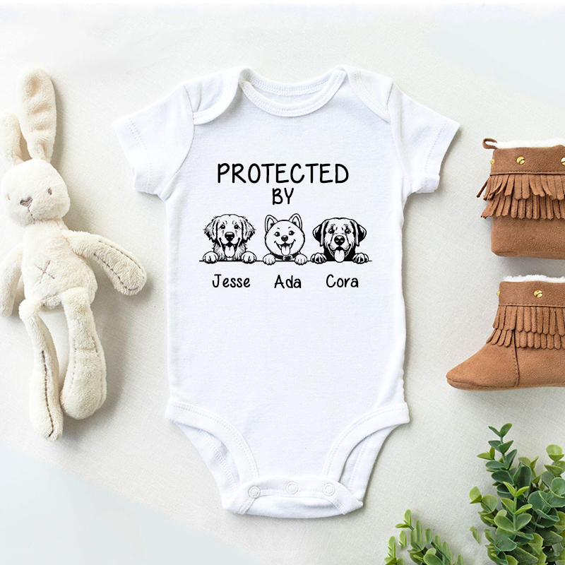 Onesie personalizzate per neonati protette da un simpatico ritratto di animale domestico Regalo perfetto per la festa del bebè per gli amanti degli animali domestici
