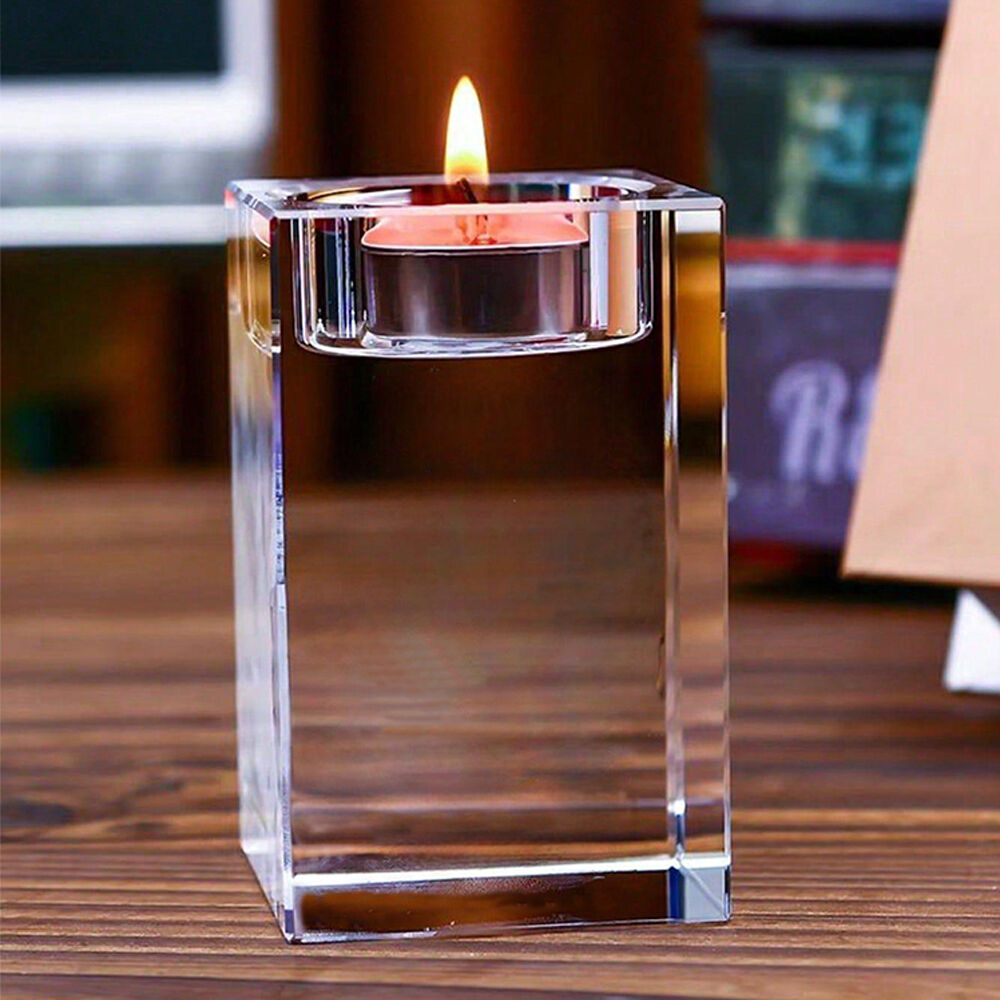 Personalized Crystal Candle Holders with Pet Names as Memorial Gifts for Pet Owners