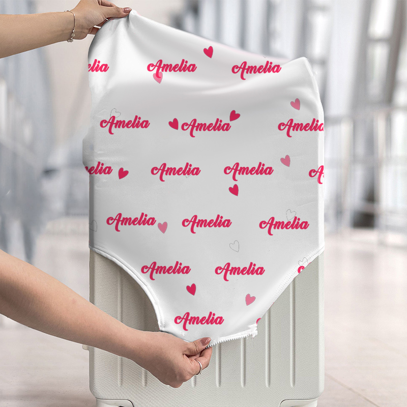 Personalized Luggage Cover Custom Name Gift for Travel Lovers