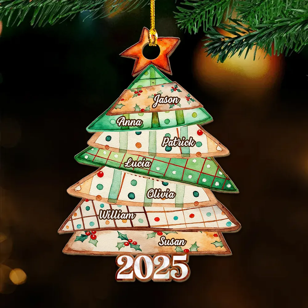 Personalized Christmas Tree Ornaments with Name Customization for Family Gifts