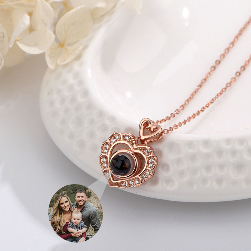 Collane Proiezione Foto Dentro con Ciondolo Cuore