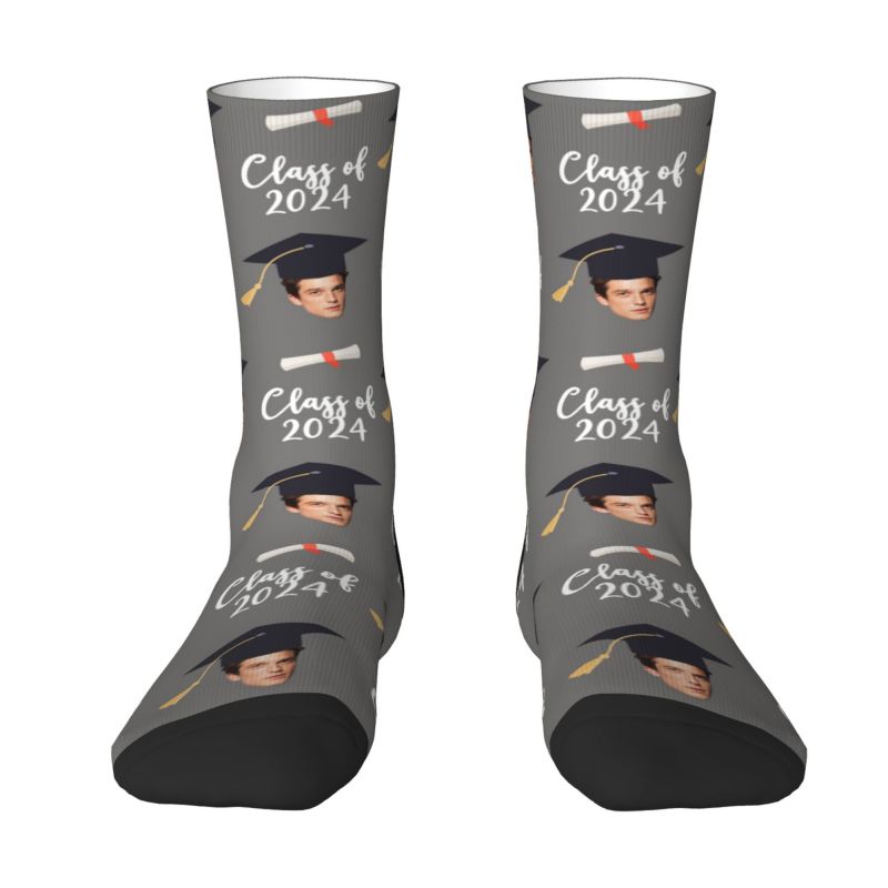 Customized Face Socks Multiple Colors Best Graduation Gift for Friends