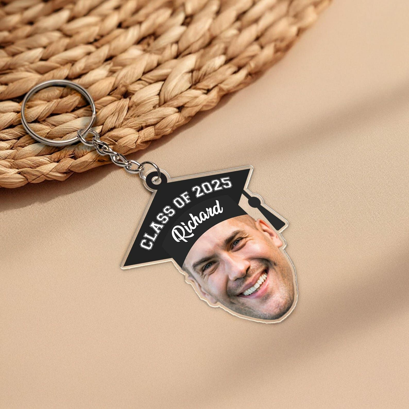 Personalized Acrylic Photo Keychain Graduation Gift for Classmates