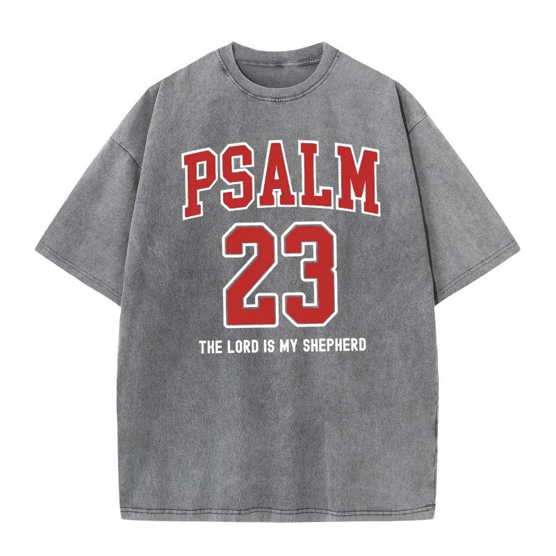 Personalized Washed T-shirt Custom Name and Slogan Graphic Design Creative Gift for Sports Lovers