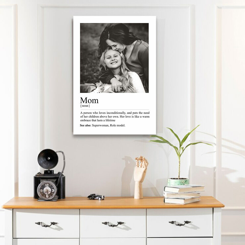 Personalized Picture Canvas Wall Art Warm Present for Dear Mom "Role Model"