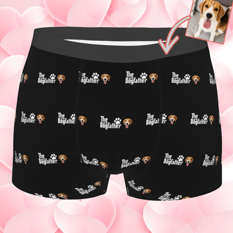 Boxer intimo da uomo con foto personalizzata, regalo adorabile per gli amanti degli animali