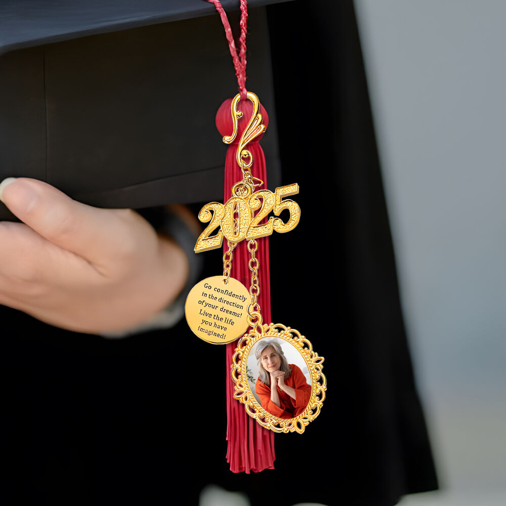 Glands de graduation sur mesure Ajouter photos d’êtres chers comme cadeaux mémoire Médaillon photo