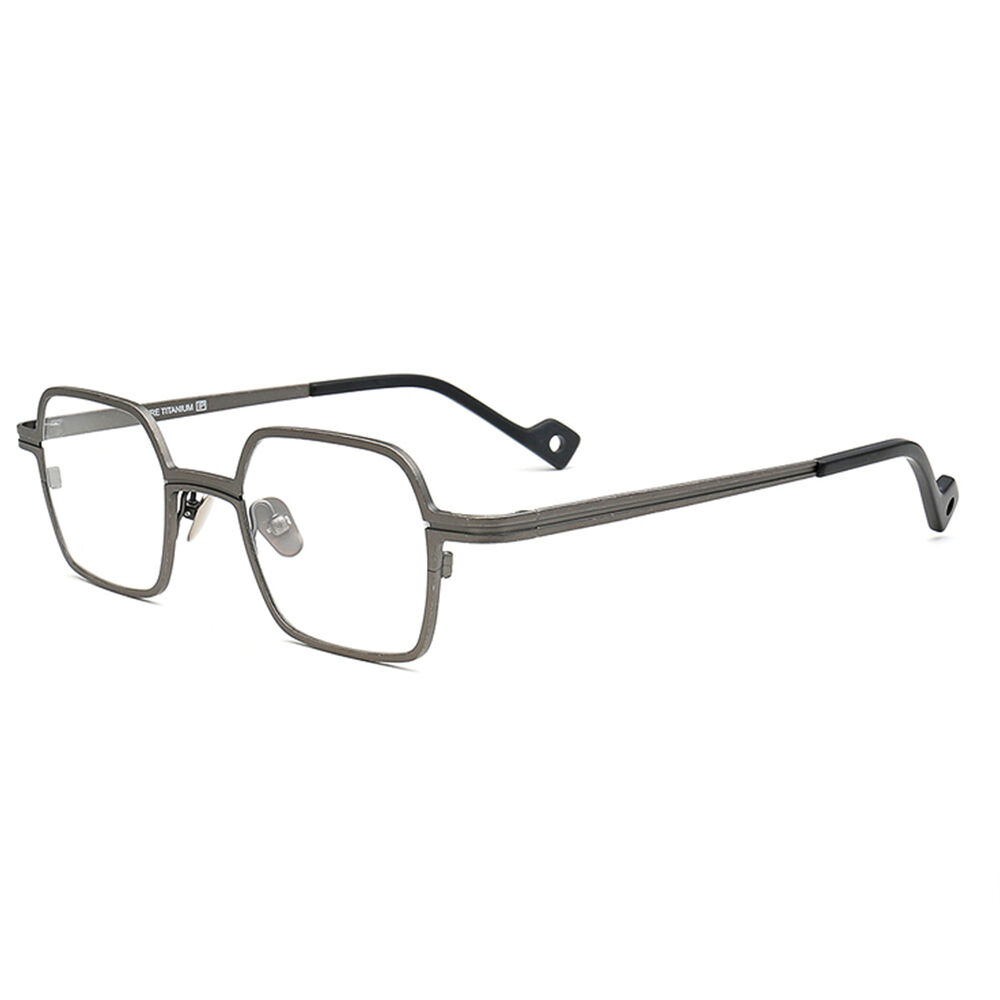 Puzzle Geometric Gunmetal Glasses
