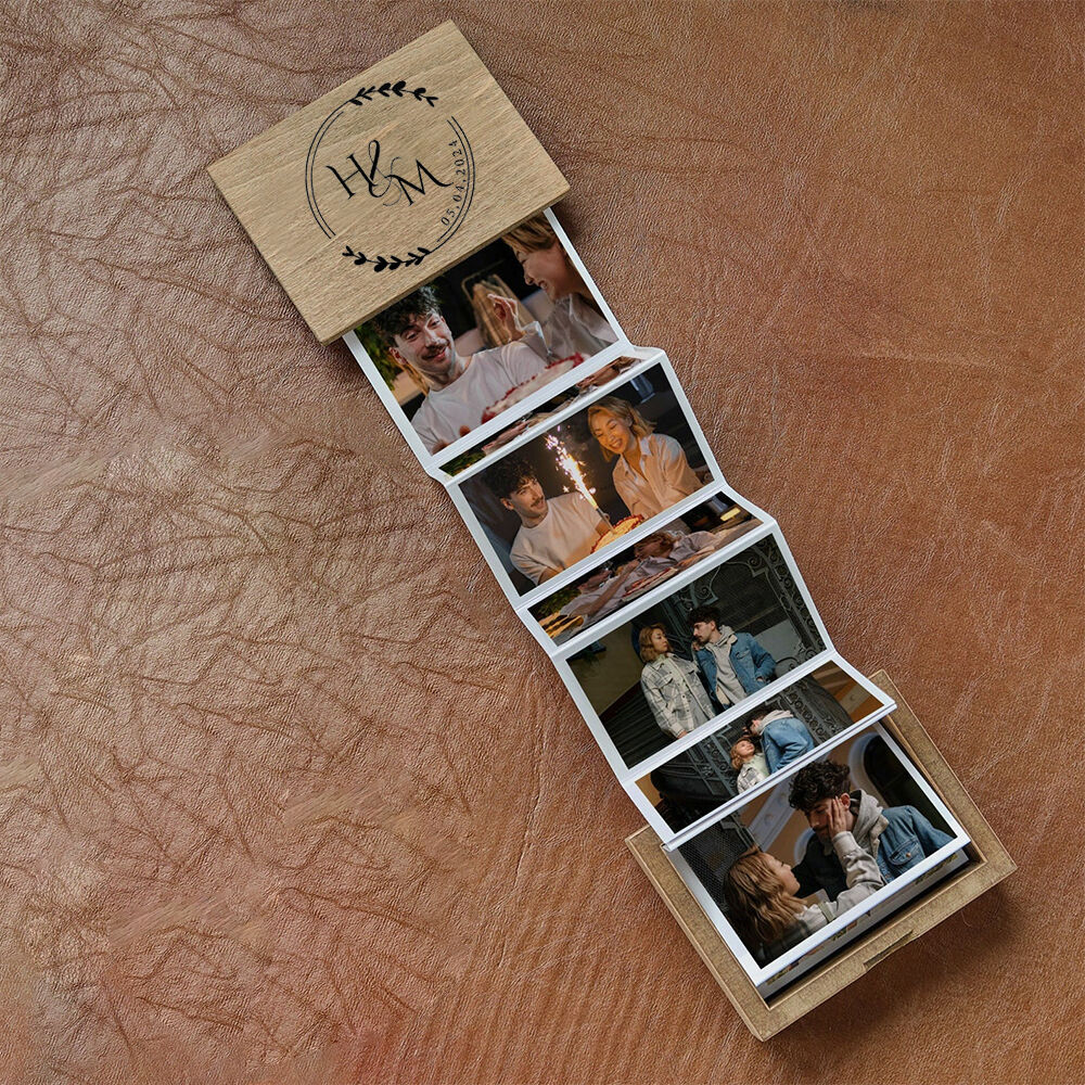 Personalized Photo Box Couple Love Album Box Anniversary Gift for Boyfriend