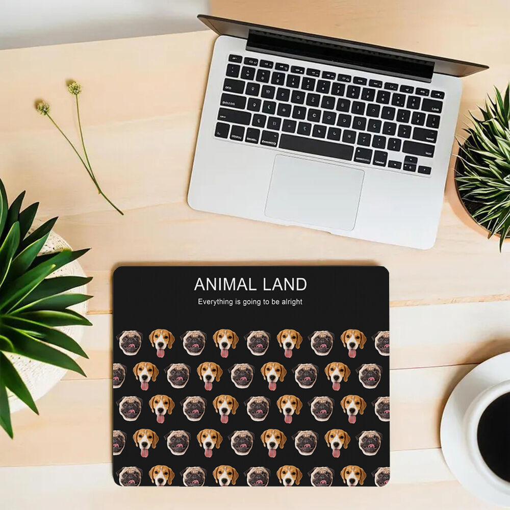 Personalized Picture Mouse Pad with Custom Text Stylish Gift for Pet Lover