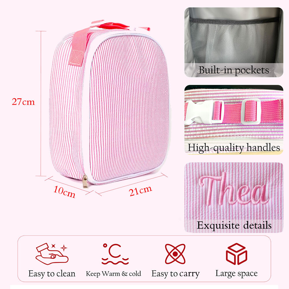 Personalized Lunch Bag Custom Monogrammed Insulated Cooler Bag Birthday Gift for Her