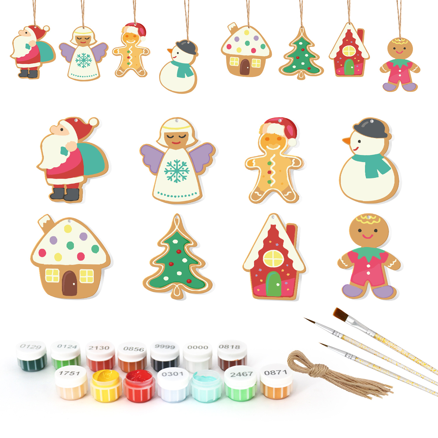 DIY Santa Claus Christmas Tree Ornament Set Unique Gift for Family