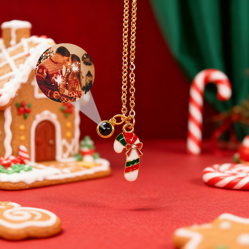 Personalized Christmas Projection Image Necklace Gift for Girls