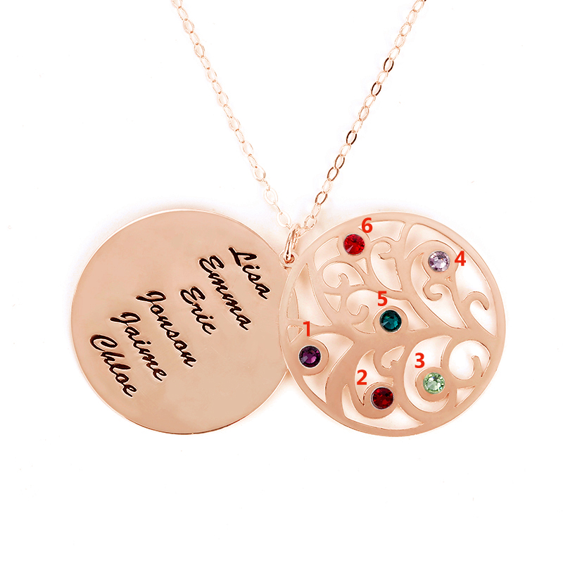 誕生石 刻印 ファミリー 家族 ネックレス オーダーメイド