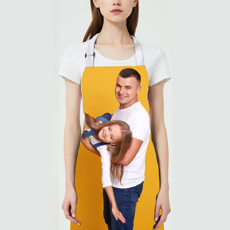 カスタマイズ 写真入り エプロン 男女兼用