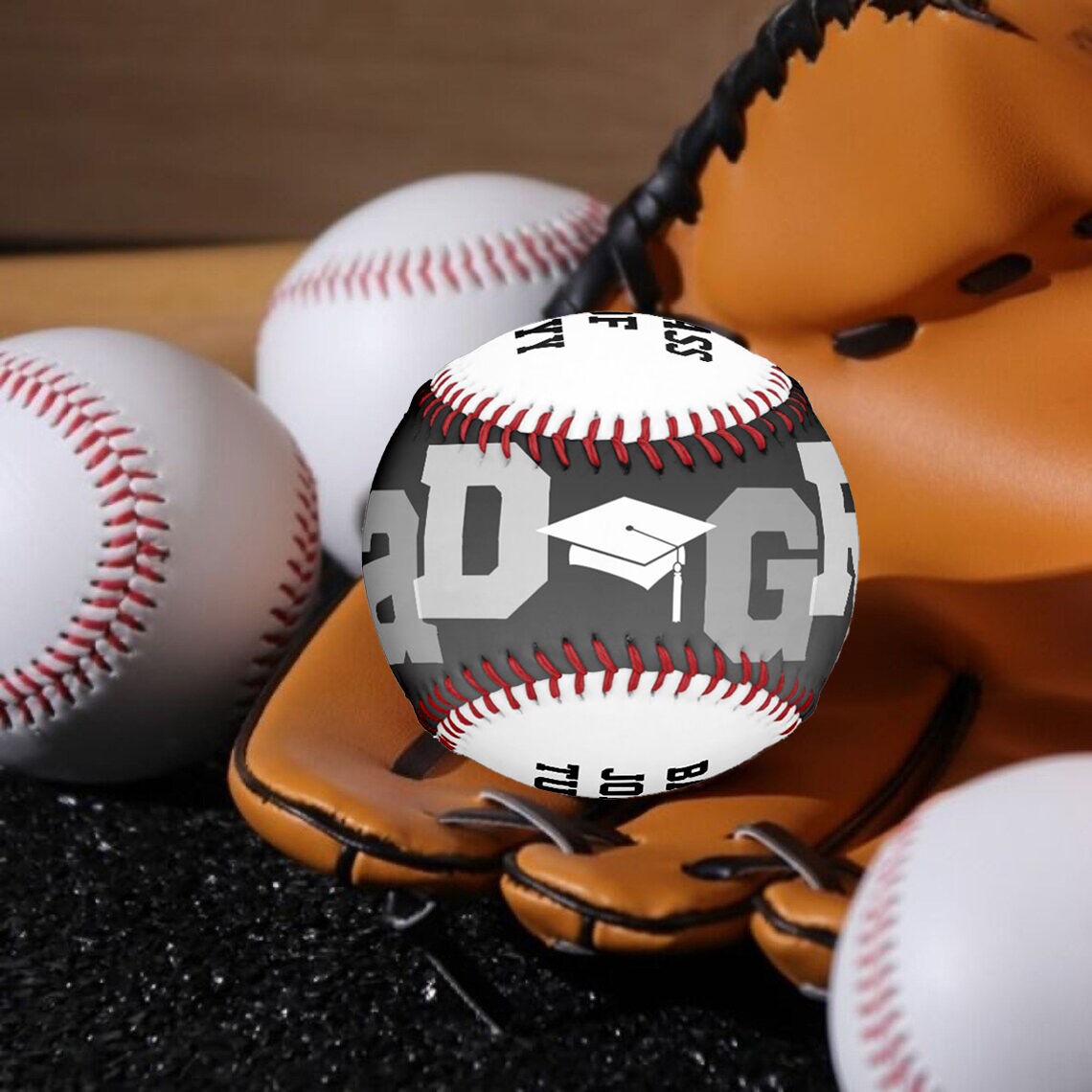 Customized Baseballs with Names Added as Graduation Gifts for Friends
