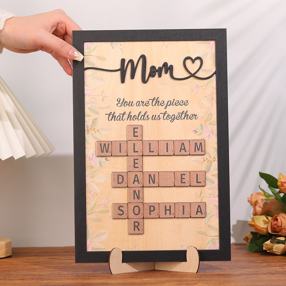 Personalized Scrabble Photo Frame Heartwarming Gift for Mom