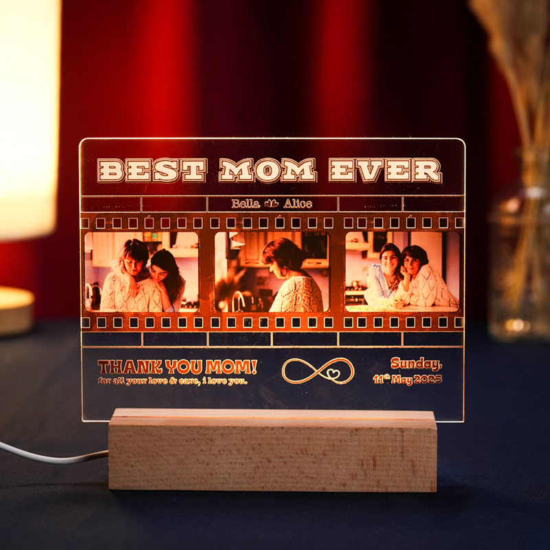 Personalized Picture Night Light Film Style Design Creative Present for Mom