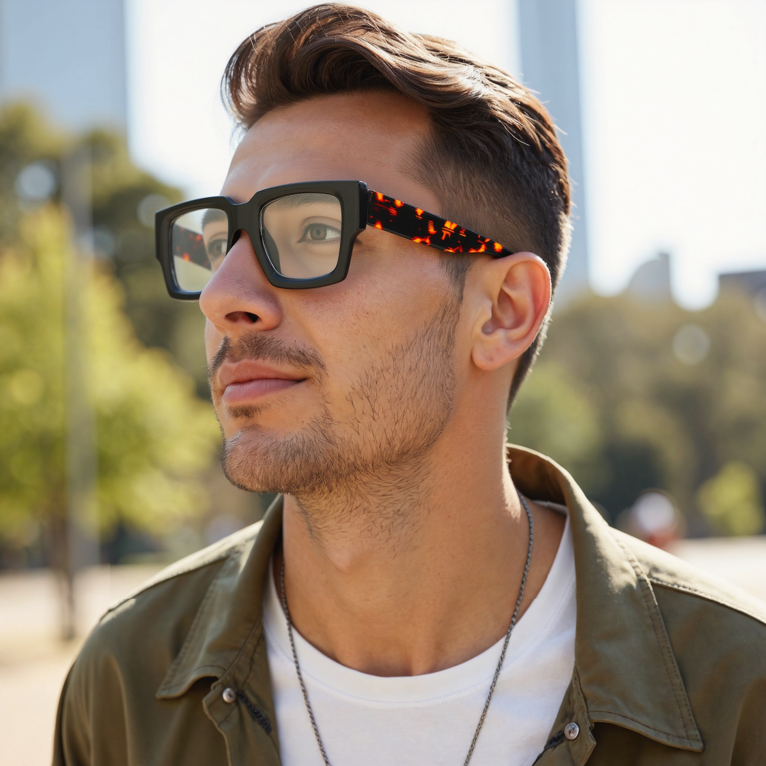 Lunettes de Vue Baron Carré Noir Écaille