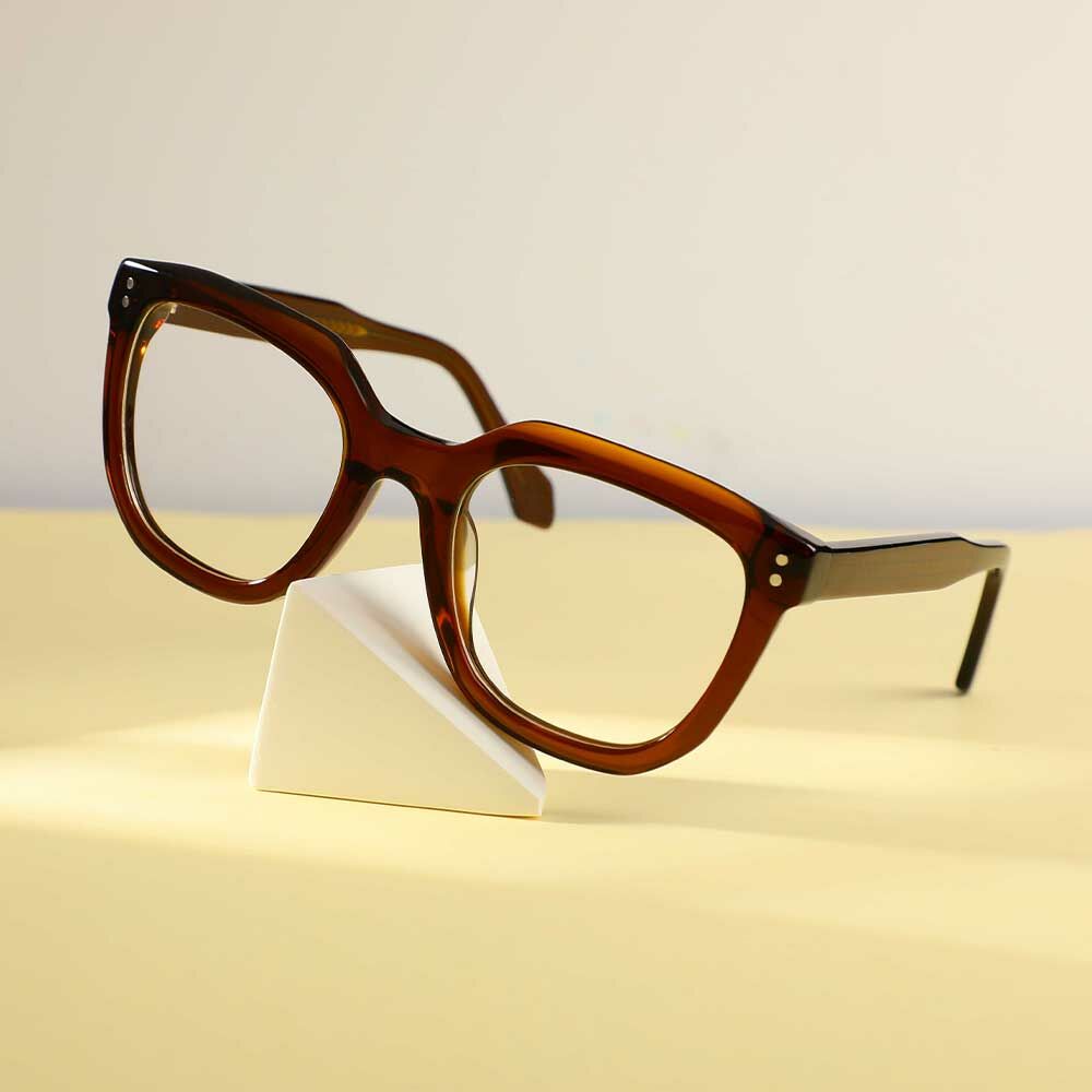 Gustave Quadratische Braune Brille