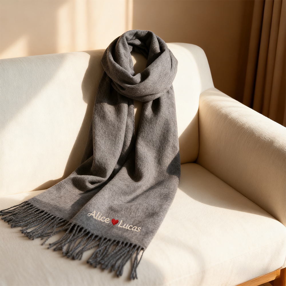 スカーフ マフラー 刺繍名入り マフラー  オーダーメイド