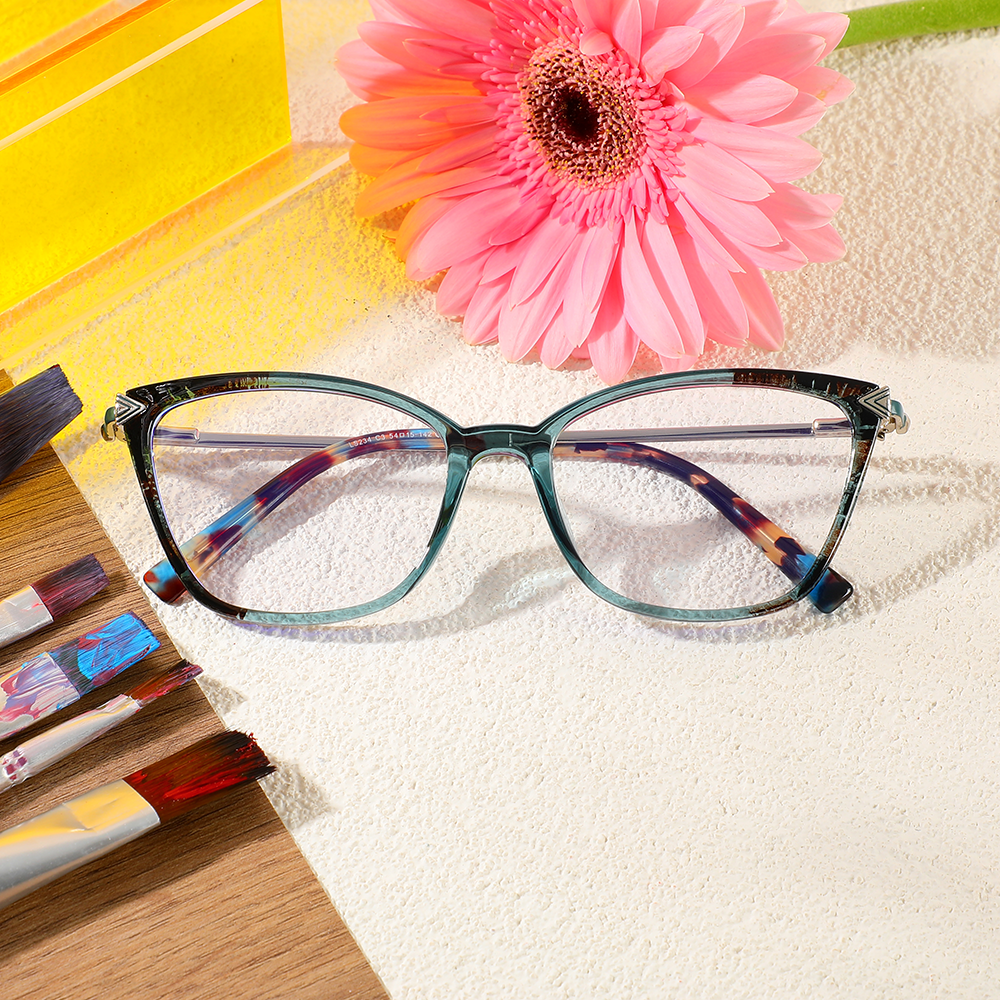 Malthus Cat Eye Blaue Brille