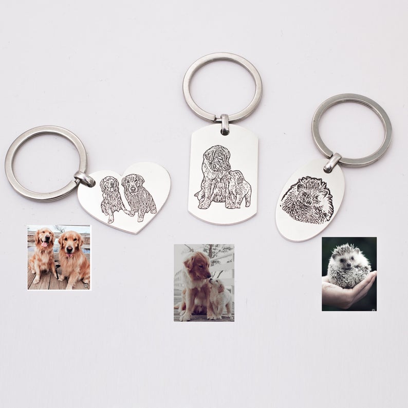 "Lovely Pet" Custom Photo Keychain