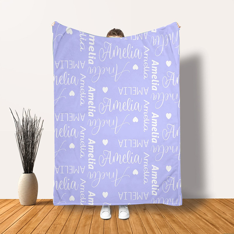 Personalized Blanket With Name Heartwarming Gift for Your Child