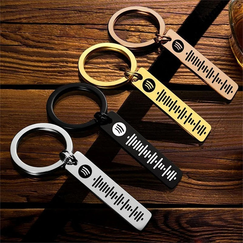 Scannable Spotify Code Custom Music Song Keychain for Boyfriend
